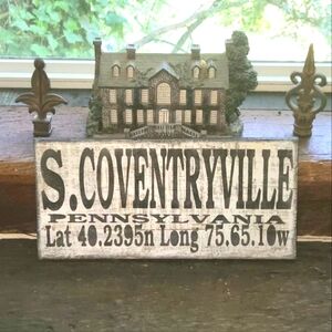 S. COVENTRYVILLE, PA RUSTIC WOOD TOWN SIGN